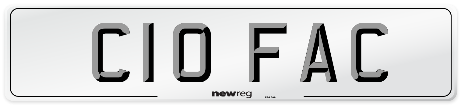C10 FAC Number Plate from New Reg